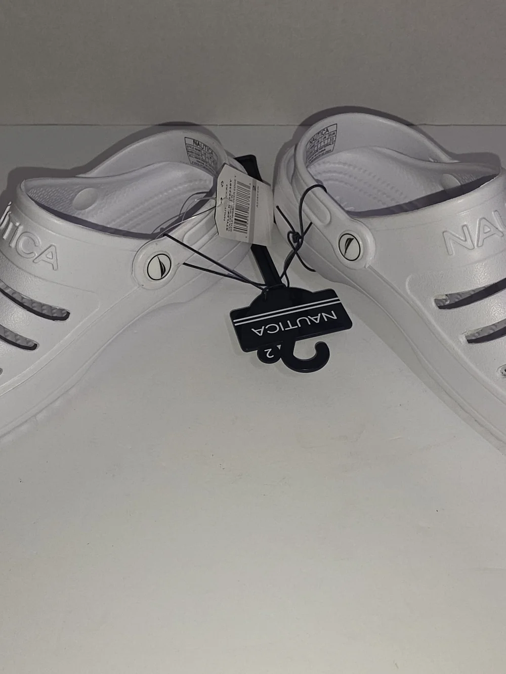 Nautica Kids White Water Clogs with Heel Strap